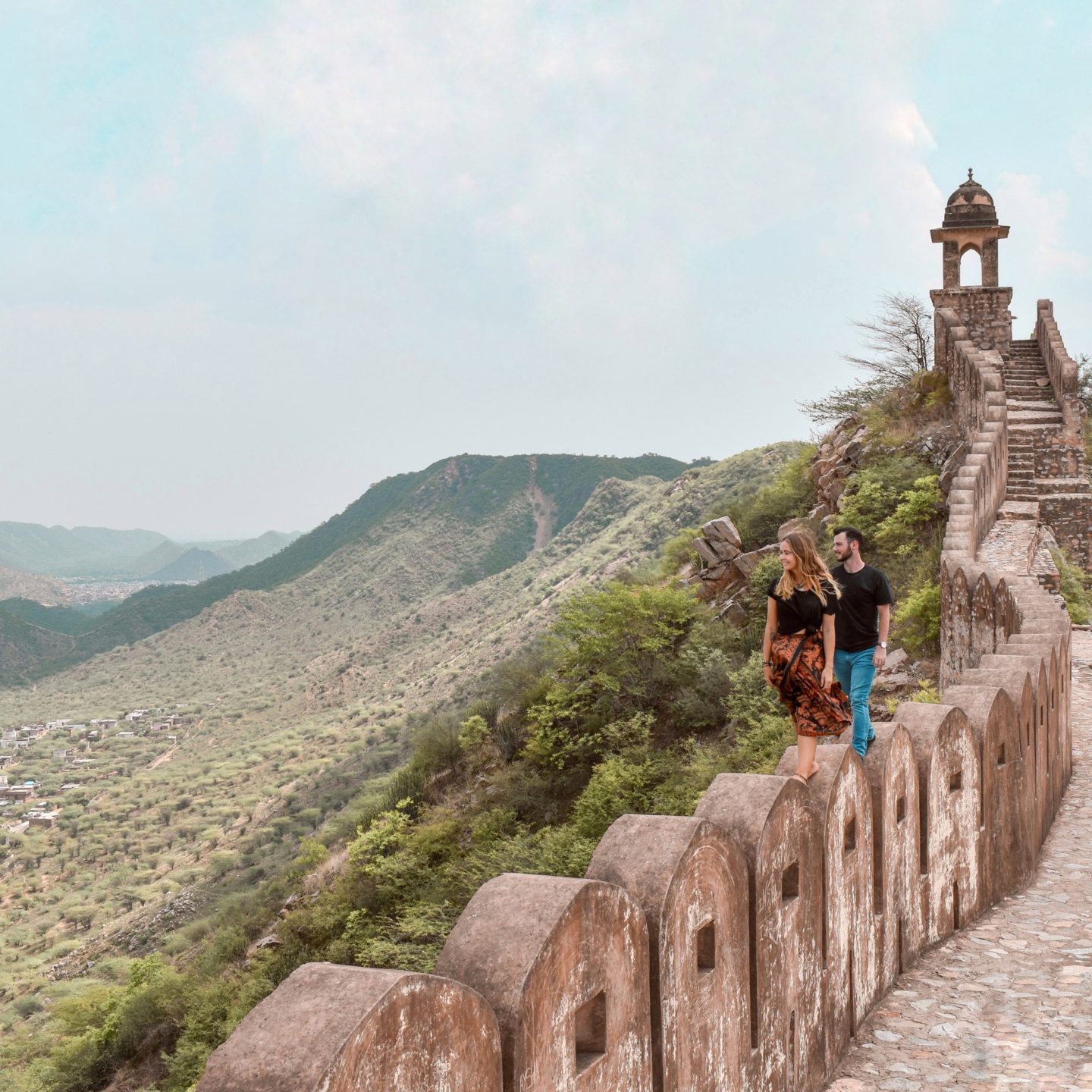 Travelling India - Climbing Amber Fort - best forts in jaipur