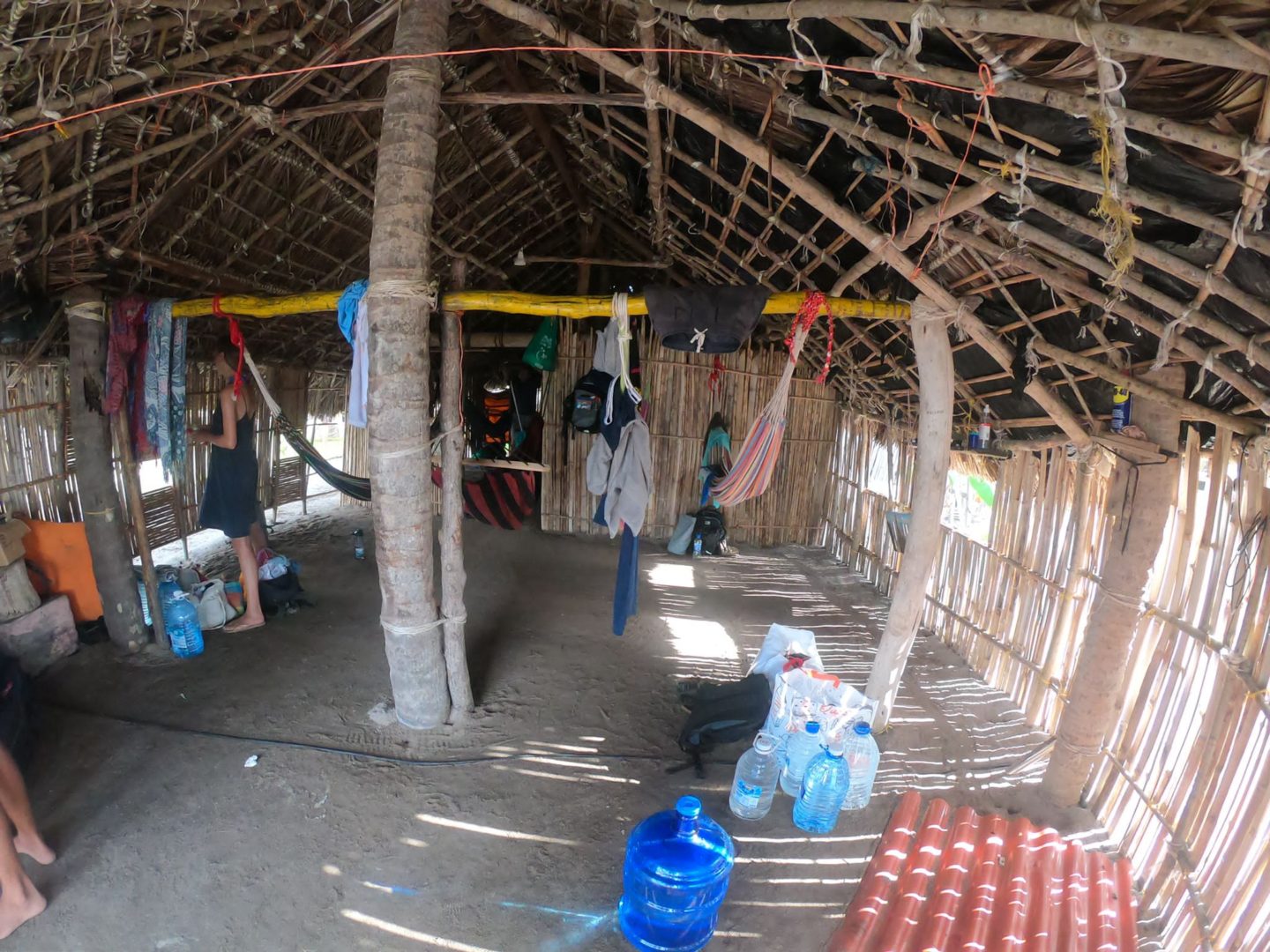 Where will I sleep on the San Blas? Inside the hut on the first island