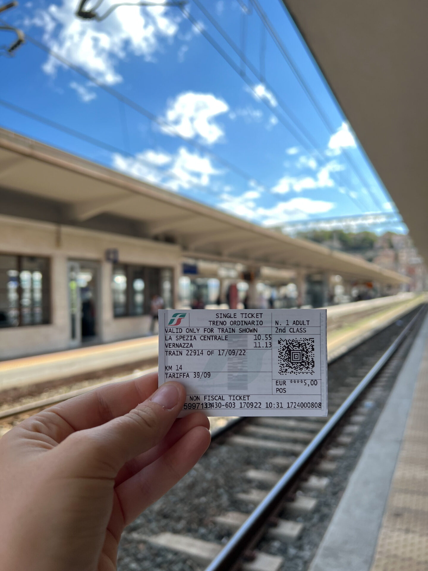 Train journey around Cinque Terre