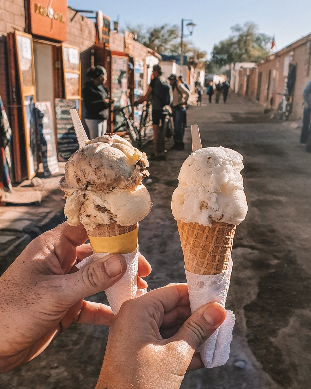 Ice creams in San Pedro de Atacama 
