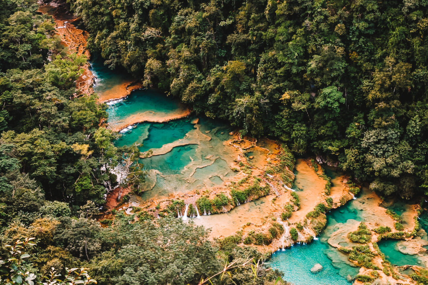 A view over the pools in Semuc Champey