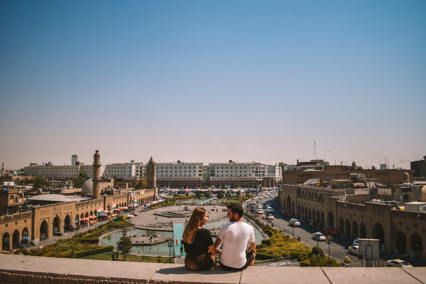 The view over Erbil city from Erbil Citadel