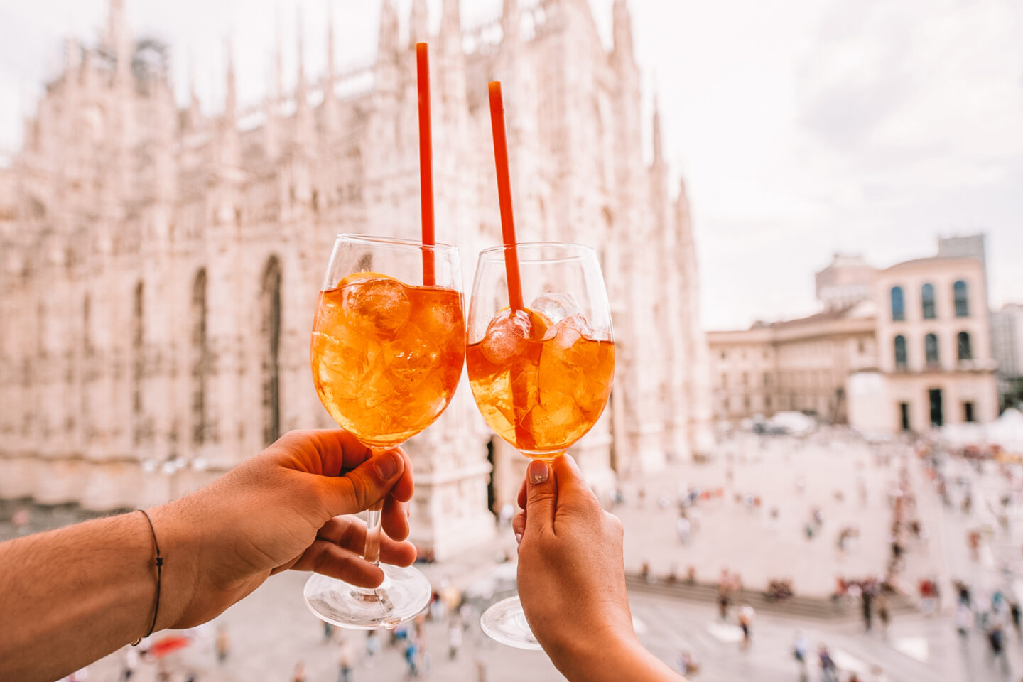  aperitif with a view of the Duomo