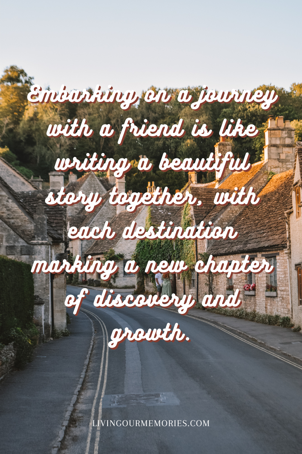 Embarking on a journey with a friend is like writing a beautiful story together, with each destination marking a new chapter of discovery and growth.