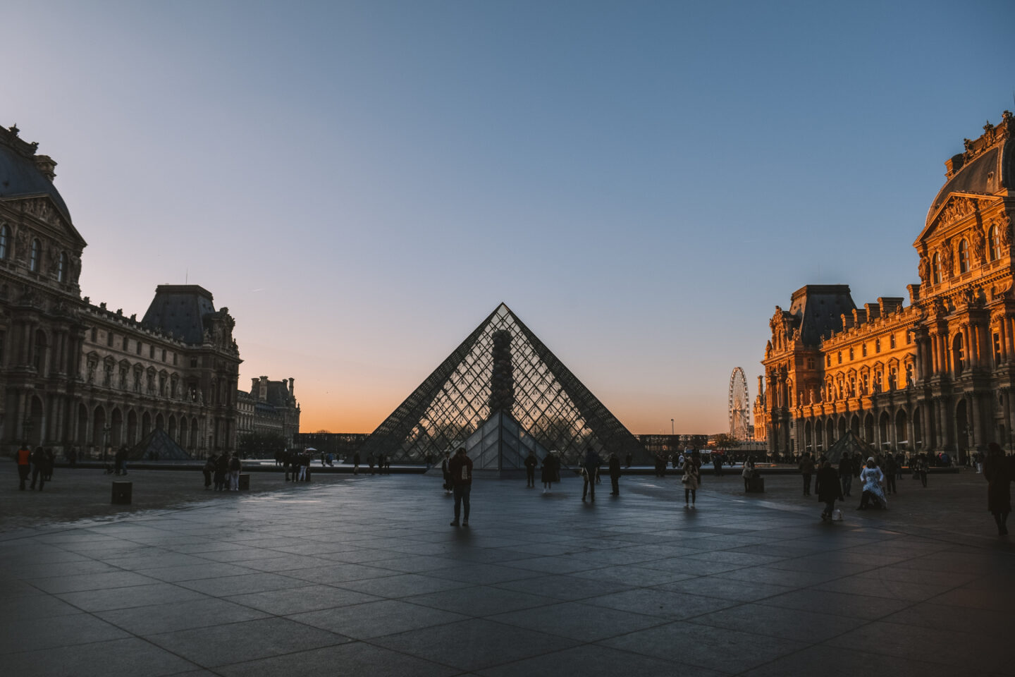 The Louvre, Paris at sunset