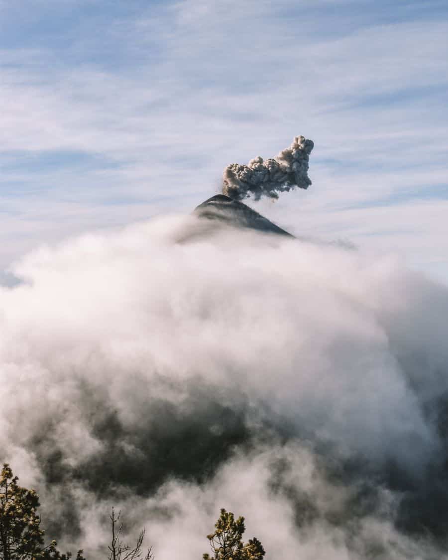 Fuego from Acatenango Volcano