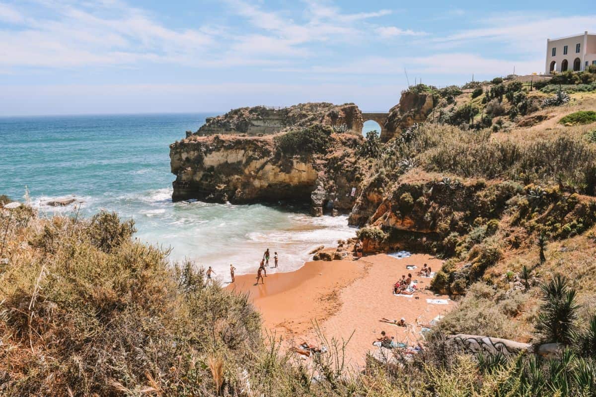 View over a beach in Lagos, Algarve, Portugal