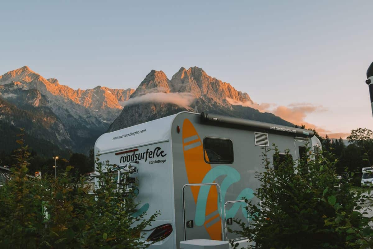 Roadsurfer campervan at Camping Resort Zugspitze