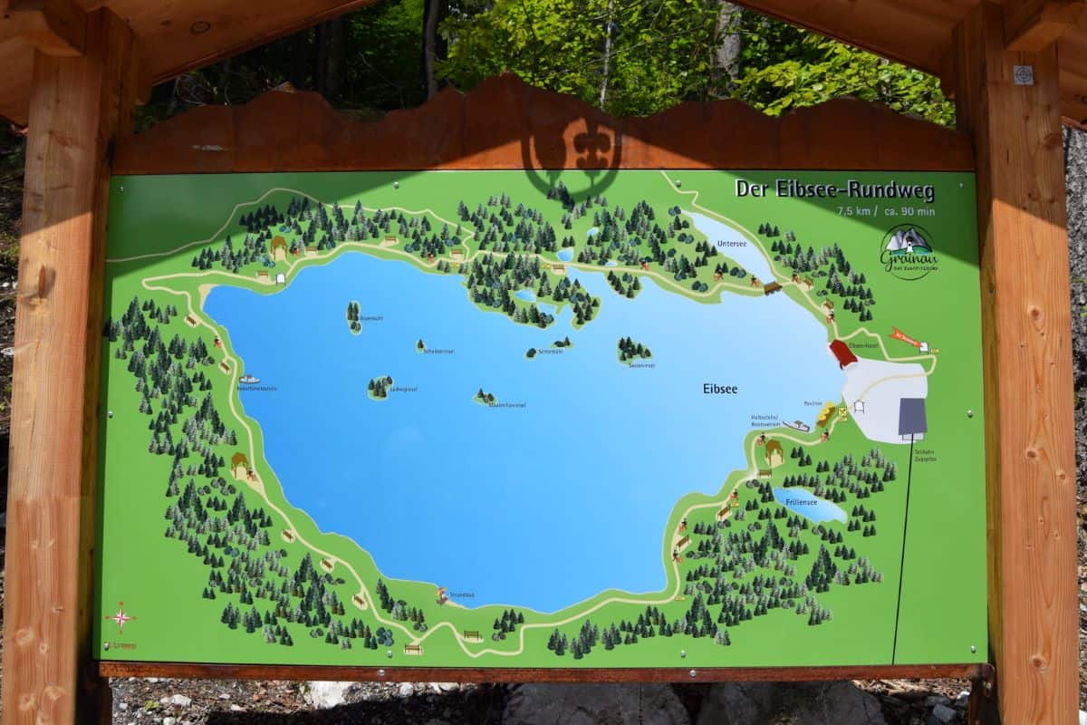 Map of Lake Eibsee