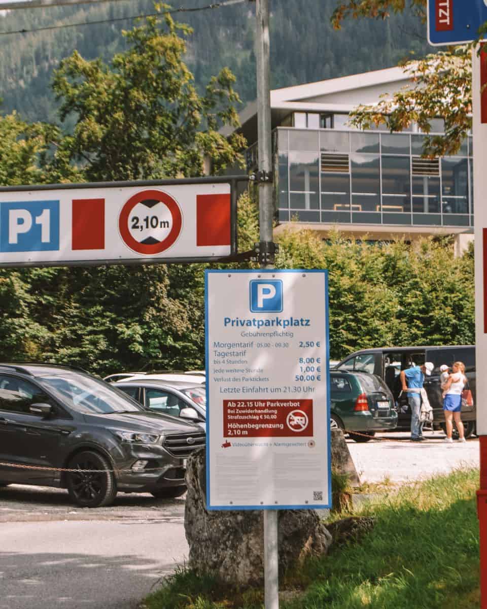 Parking prices at Lake Eibsee