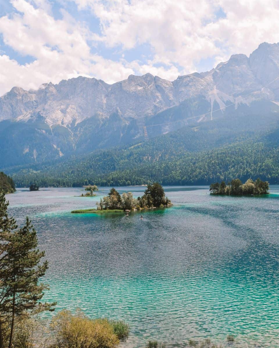 Lake Eibsee and its blue water