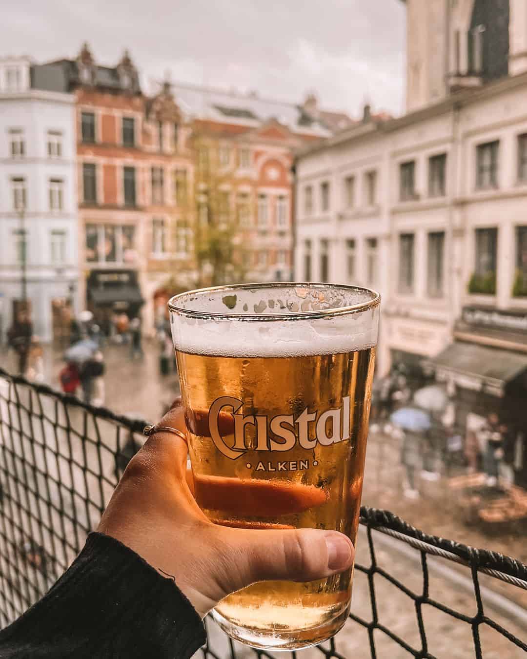 A pint of Belgium beer