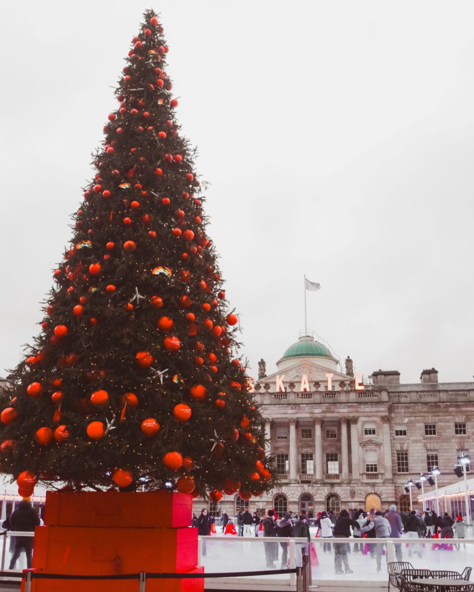 Somerset house ice rink in London at Christmas