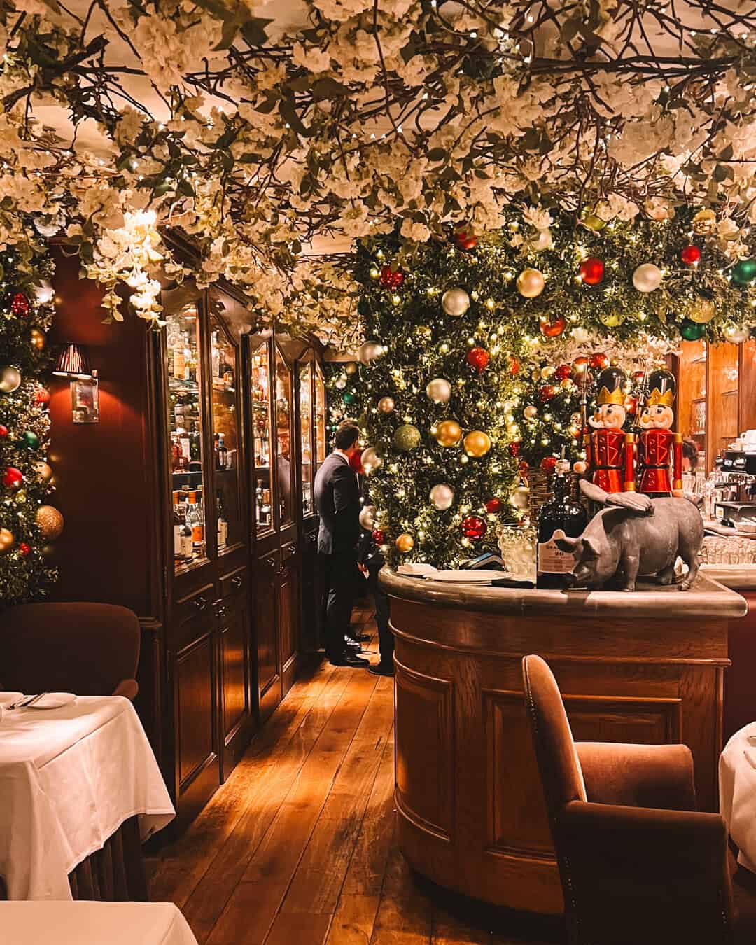 Clos Maggiore in London interior at Christmas
