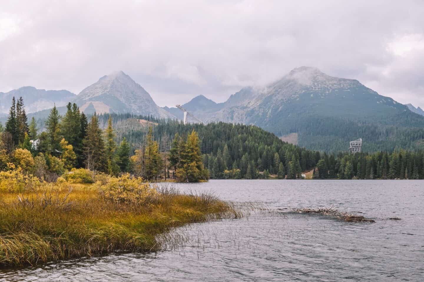 The HIgh Tatra Mountains with a lake infront