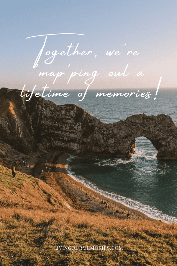 Couple travel quotes for Instagram - pun quotes - Together we're map'ping out a lifetime of memories quote