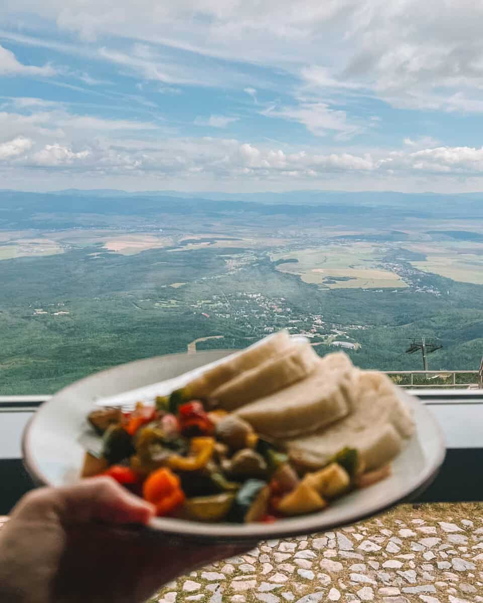 A Slovakian lunch at the top of Skalnaté Pleso